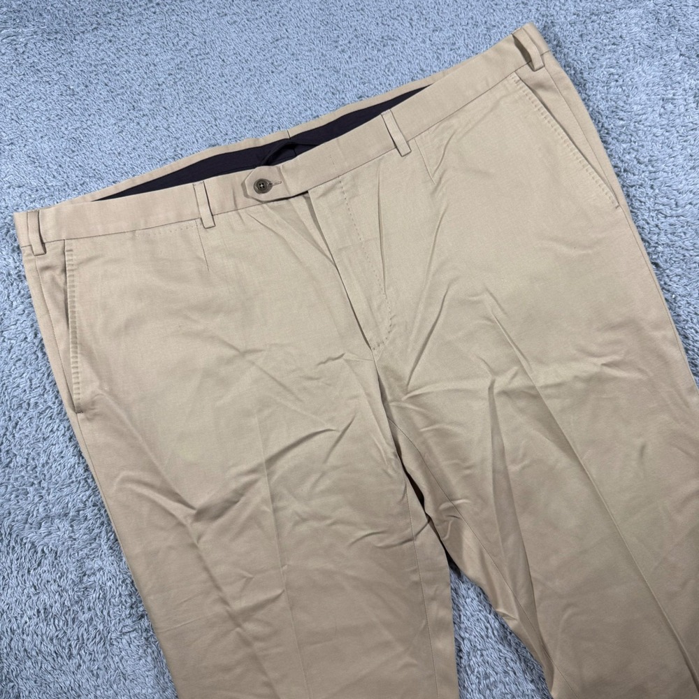 Ermenegildo Zegna Trousers Mens 45x31 Tan Cotton Milano Cuffed Made in Italy